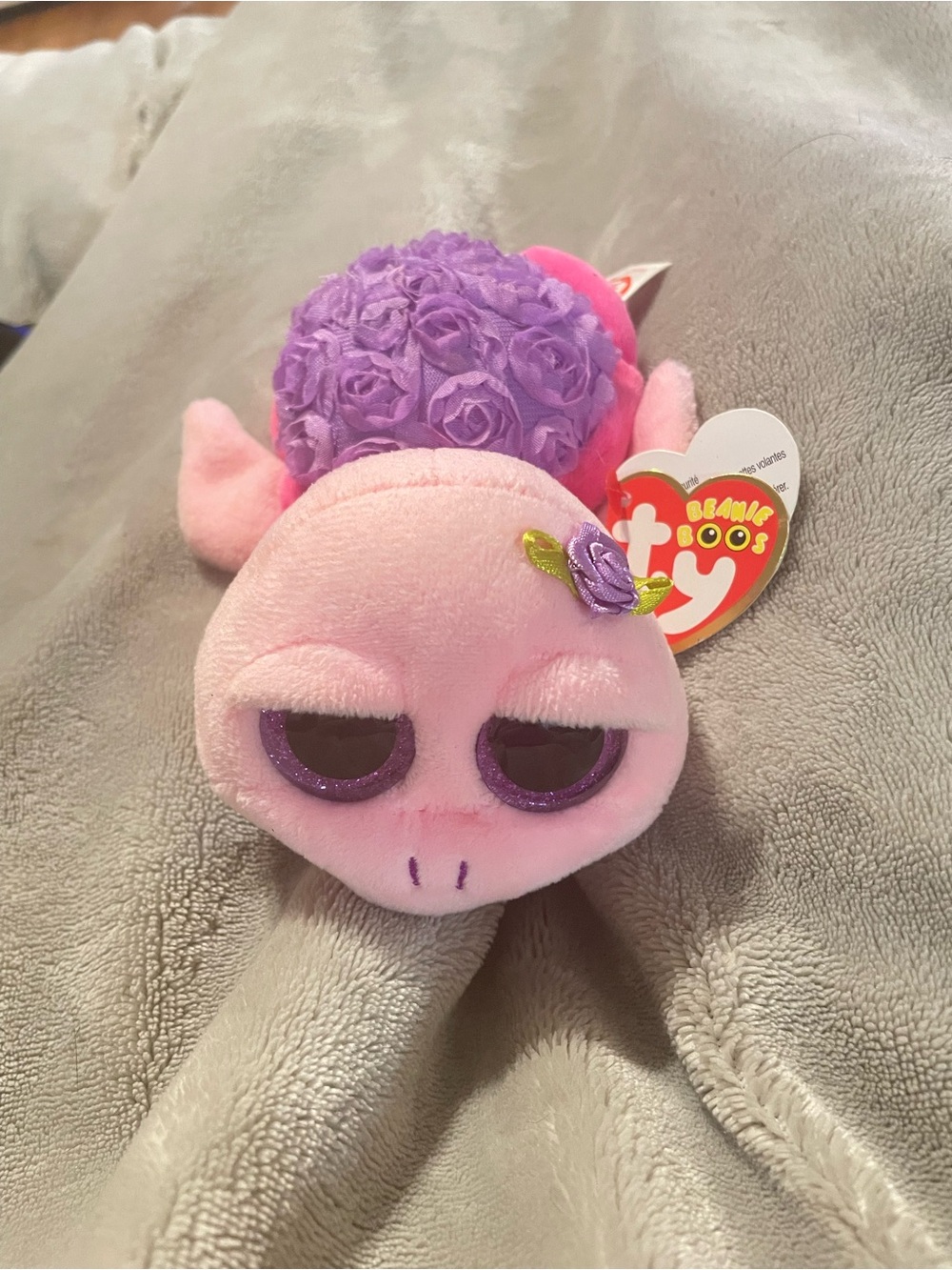 Ty Pink and Purple Beanie Boo Turtle Plush